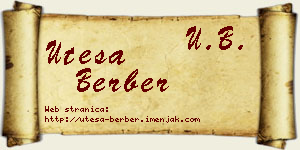 Uteša Berber vizit kartica